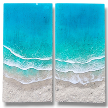 Load image into Gallery viewer, Siesta Key Diptych Wall Art 24x24 (24x12 Panels)
