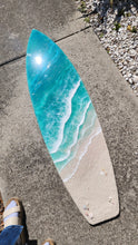 Load image into Gallery viewer, 5ft Beach Waves Surfboard Wall Art
