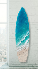 Load image into Gallery viewer, 5ft Wavy Beach Surfboard Wall Art
