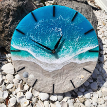 Load image into Gallery viewer, Tropical Wave 12" Clock (black ticks)
