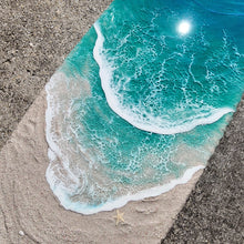 Load image into Gallery viewer, 4ft Tropical Beach Surfboard Wall Art
