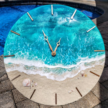 Load image into Gallery viewer, 20&quot; Teal Tides Clock
