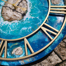 Load image into Gallery viewer, Turquoise Luxe Island 20&quot; Clock
