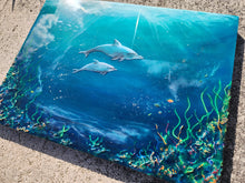 Load image into Gallery viewer, Dolphin Dance Wall Art 18"x24"
