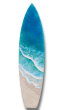 Load image into Gallery viewer, 4ft Tropical Beach Surfboard Wall Art (Glow/UV Reactive)
