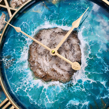 Load image into Gallery viewer, Turquoise Luxe Island 20&quot; Clock
