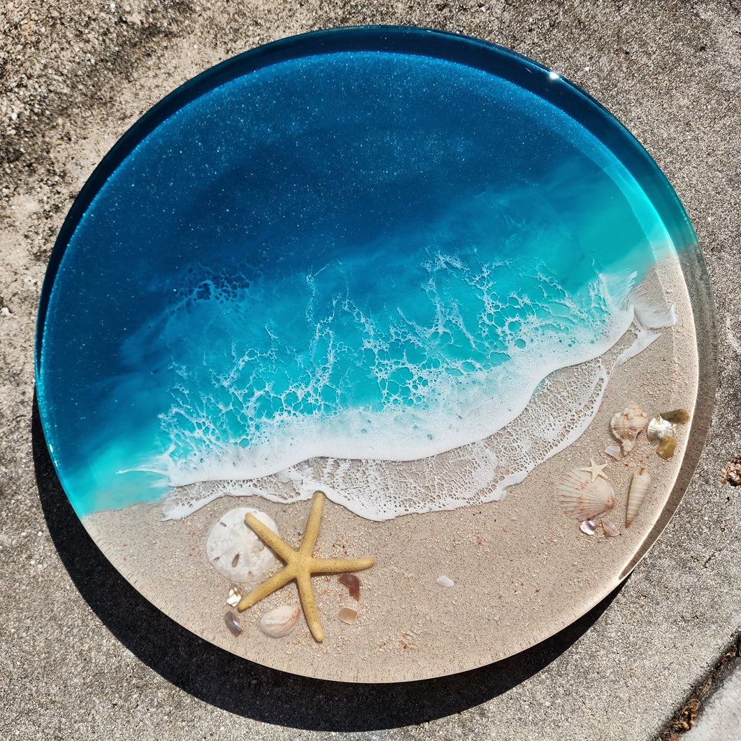 Turquoise Wave Lazy Susan