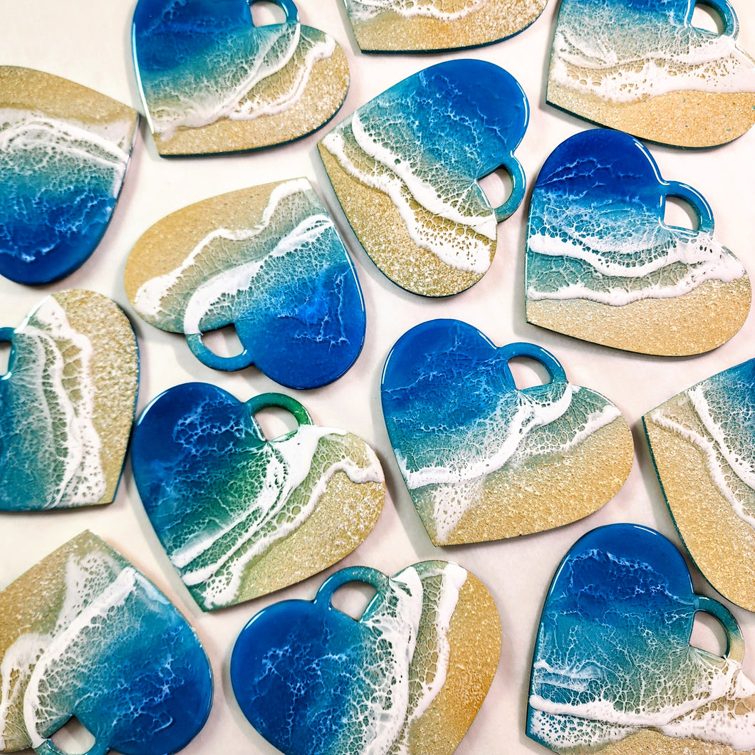 Heart Wave Ornaments