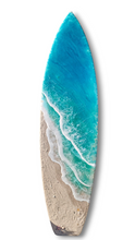 Load image into Gallery viewer, 5ft Beach Waves Surfboard Wall Art
