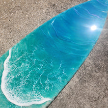 Load image into Gallery viewer, 4ft Tropical Beach Surfboard Wall Art
