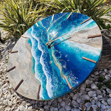 Load image into Gallery viewer, Ocean Geode 24" Clock
