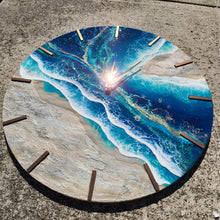 Load image into Gallery viewer, Ocean Geode 24" Clock
