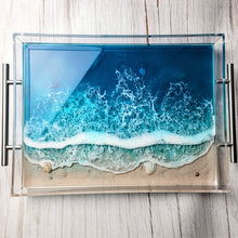 Load image into Gallery viewer, Teal Tides Acrylic Tray
