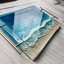 Load image into Gallery viewer, Teal Tides Acrylic Tray
