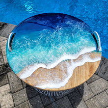 Load image into Gallery viewer, Ocean Wave Storage Basket Table

