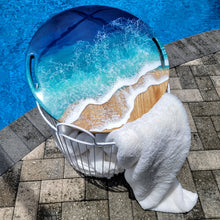 Load image into Gallery viewer, Ocean Wave Storage Basket Table
