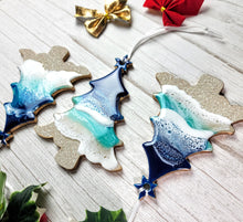 Load image into Gallery viewer, Christmas Tree Wave Ornaments - Blues
