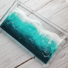 Load image into Gallery viewer, Green Ocean Wave Acrylic Tray
