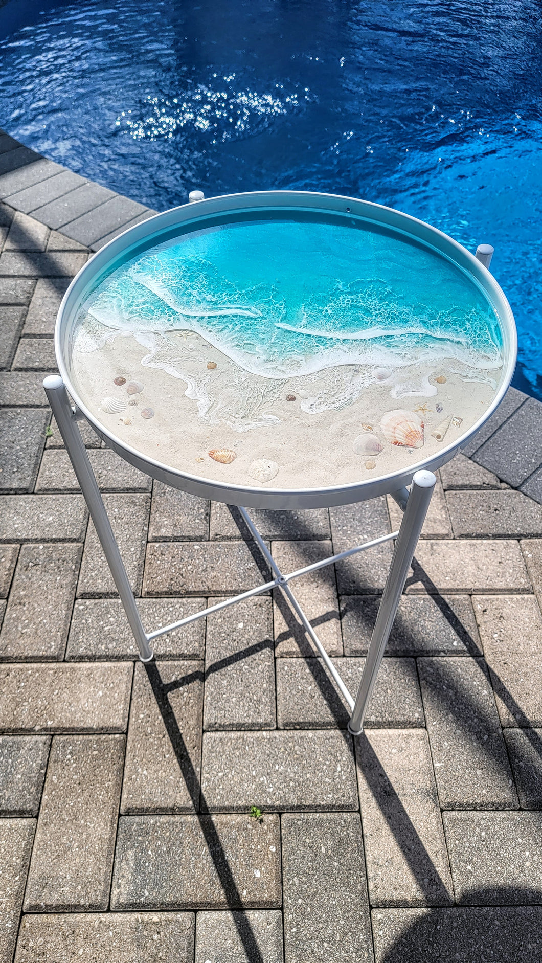 Gulf Beach Accent Table - Removable Tray Top
