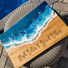 Load image into Gallery viewer, High Tides &amp; Good Vibes Serving Board
