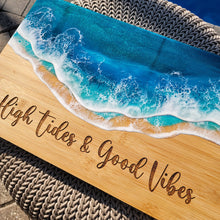 Load image into Gallery viewer, High Tides &amp; Good Vibes Serving Board
